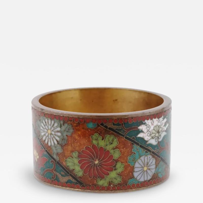 Japanese Meiji Era Cloisonne Enamel Napking Ring