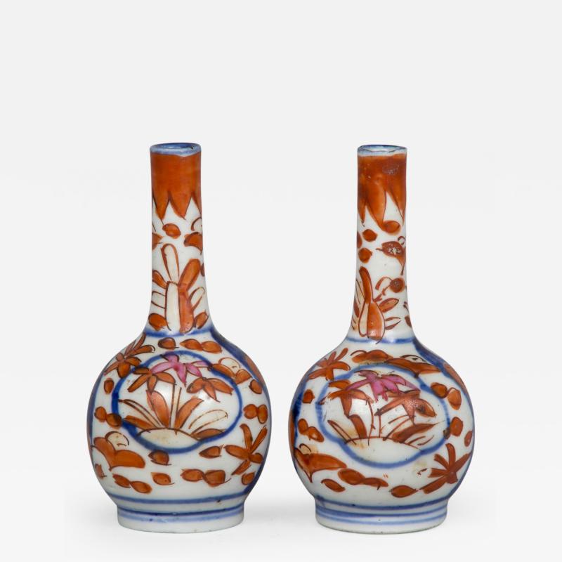 Japanese Pair Small Imari Vases