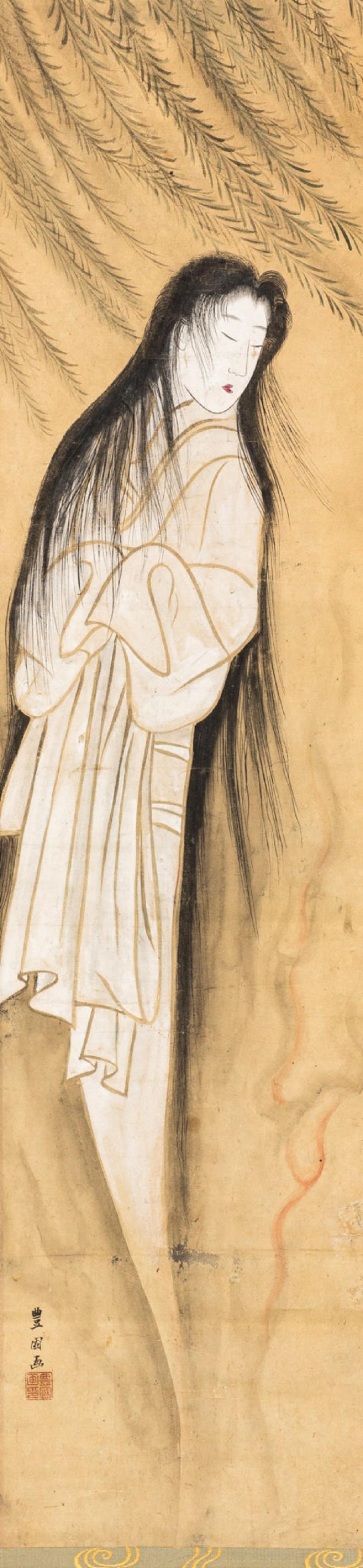 Japanese Scroll of the Spirit of a Beautiful Woman