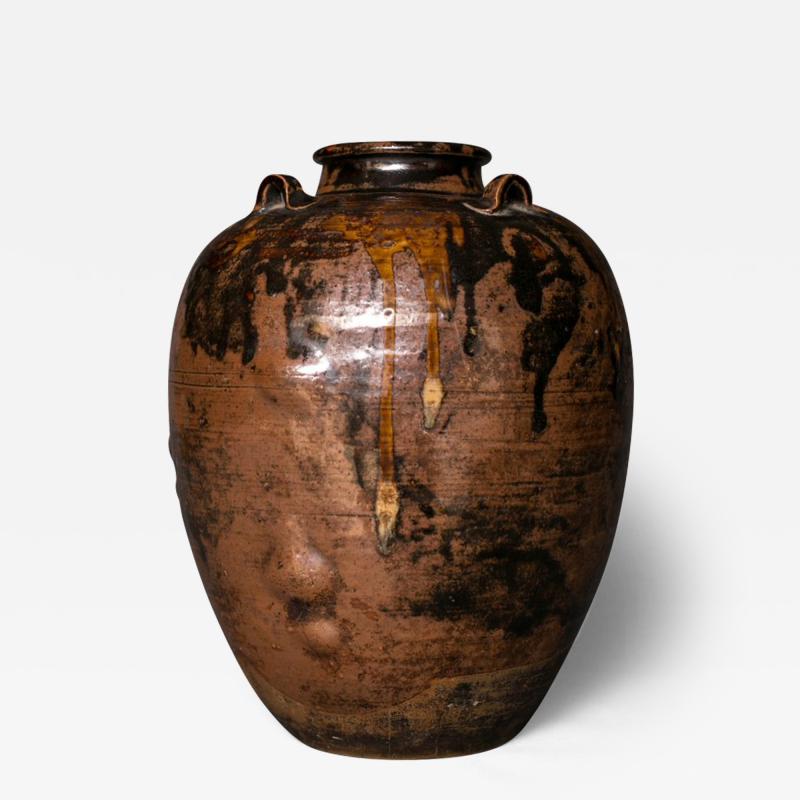 Japanese Seto ware Earthen Jar