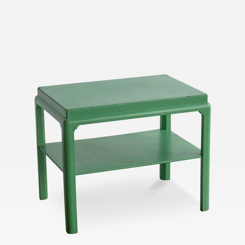 Japanese Style Side or Coffee Table in Jade Lacquered Wood Early 20th Century