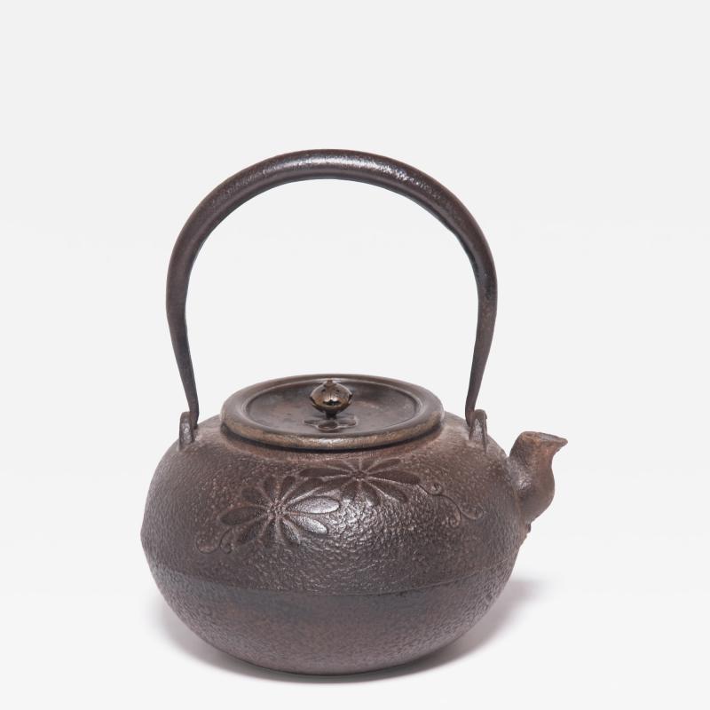 Japanese Tetsubin with Chrysanthemum Blossoms
