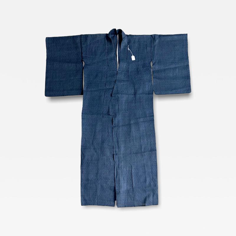 Japanese Woven Asa Double Ikat Summer Usumono Kimono Provenance