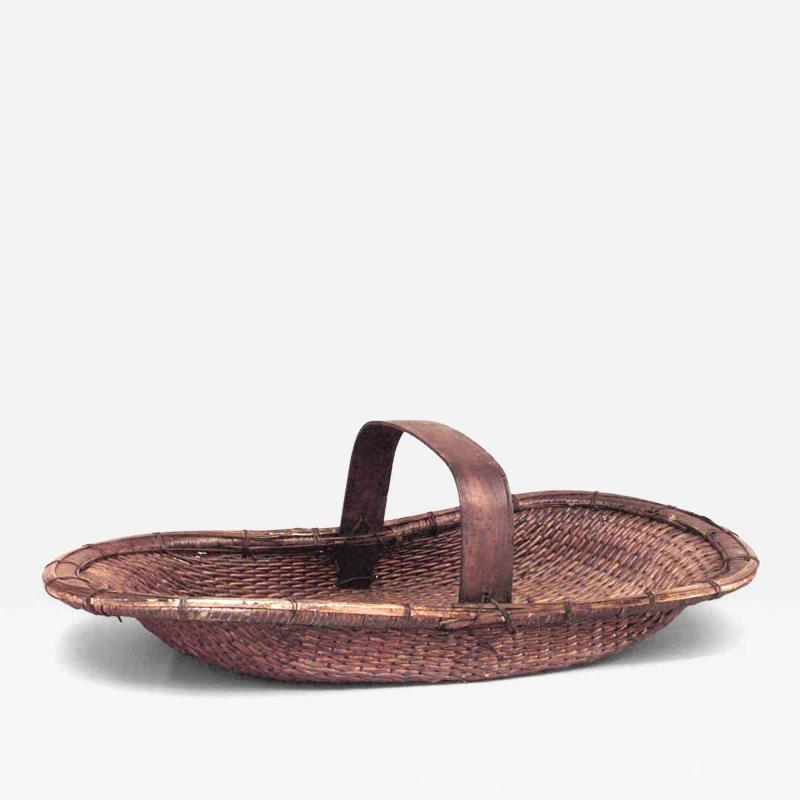 Japanese Woven Wicker Magazine Holder