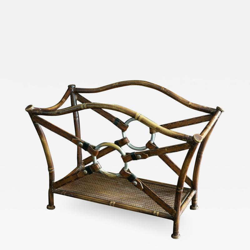 Jaques Adnet style magazine rack