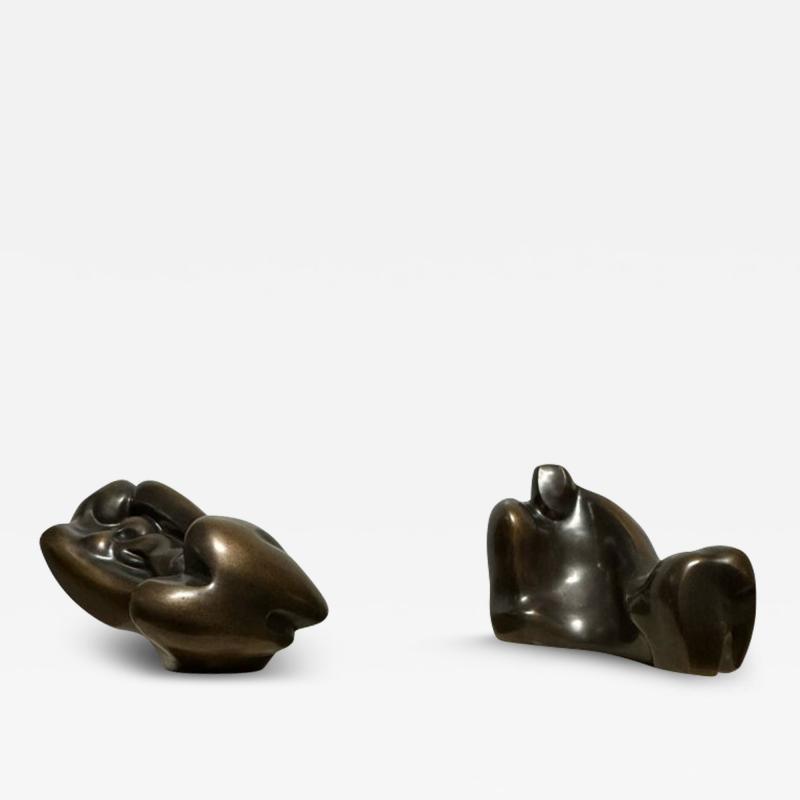 Jaroslav Vacek A Pair of 20th Century Bronze Sculptures