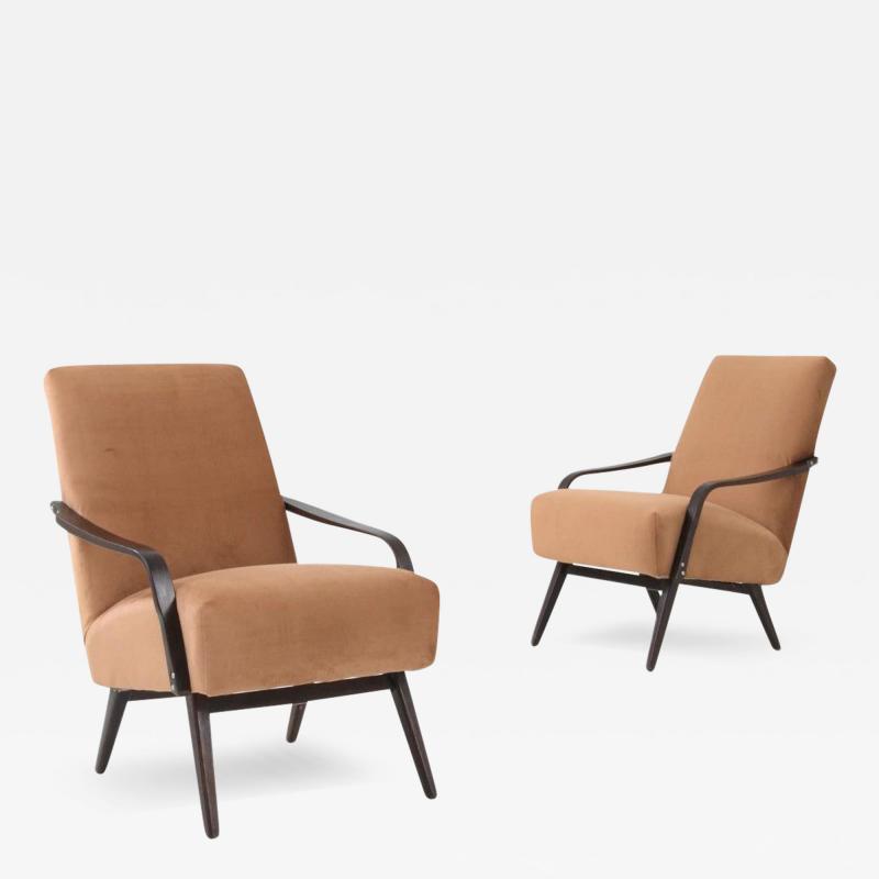 Jaroslav m dek 20th Century Armchairs by TON a Pair