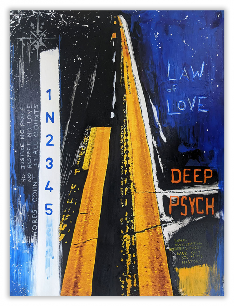 Jason Engelund Law of Love Deep Psych Abstract Painting 2023