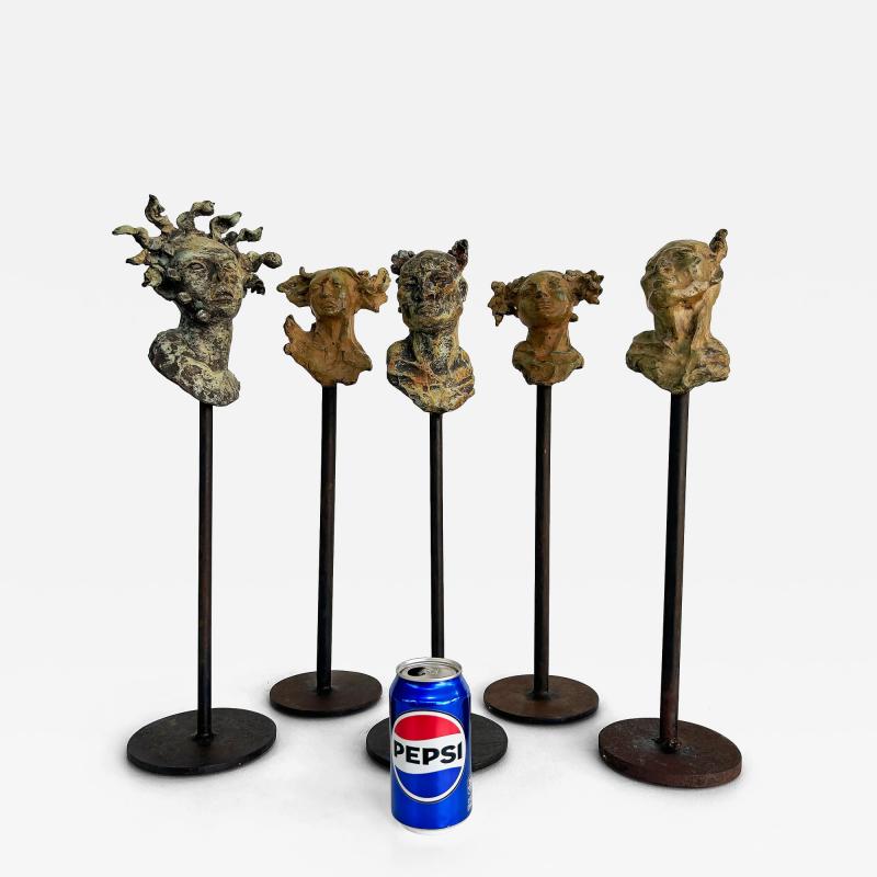 Javier Marin Javier Marin Patinated Bronze Sculptures Signed Set of 5 Mexico