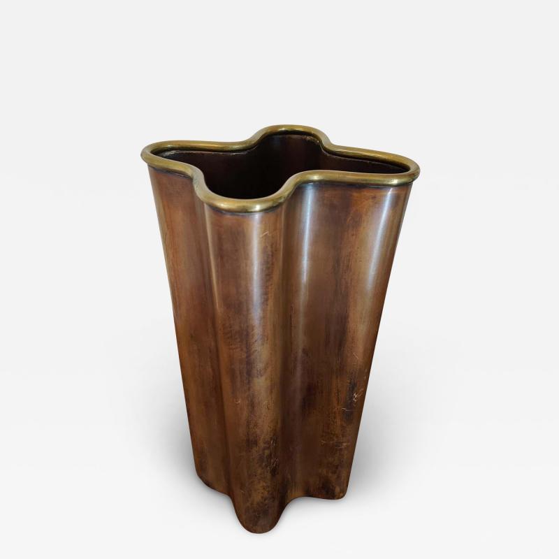 Jean Arp Jean Arp Inspired Copper Bronze Amoeba Flower Vase Lawrence Essentials 1980s
