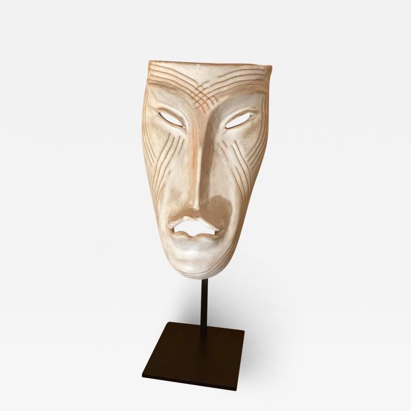 Jean Austruy Ceramic Mask attributed to Jean Austruy France 1960s
