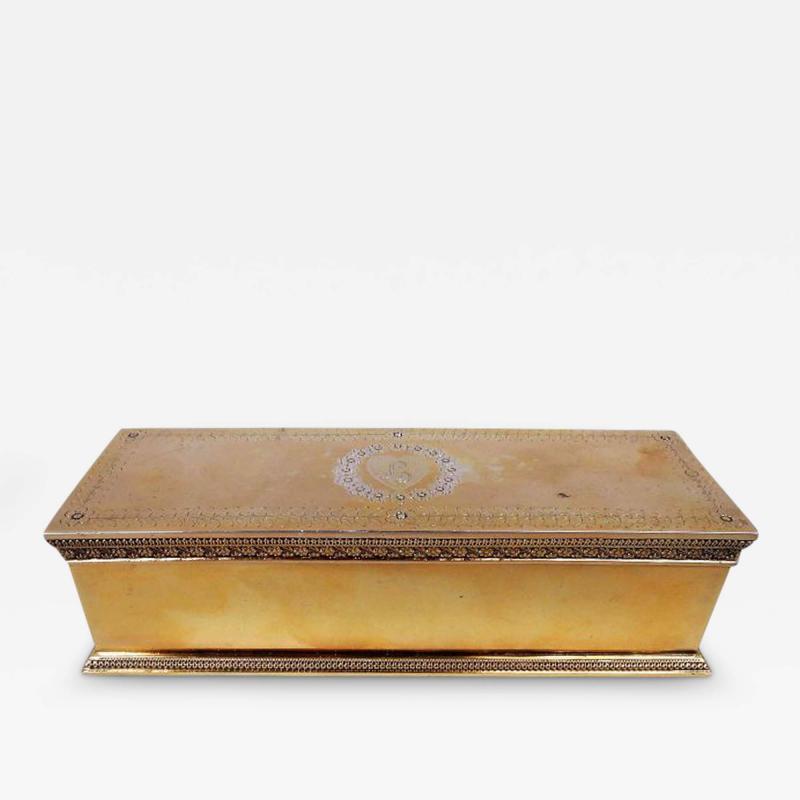 Jean Baptiste Claude Odiot Odiot French Restauration Return of the Bourbons Silver Gilt Box