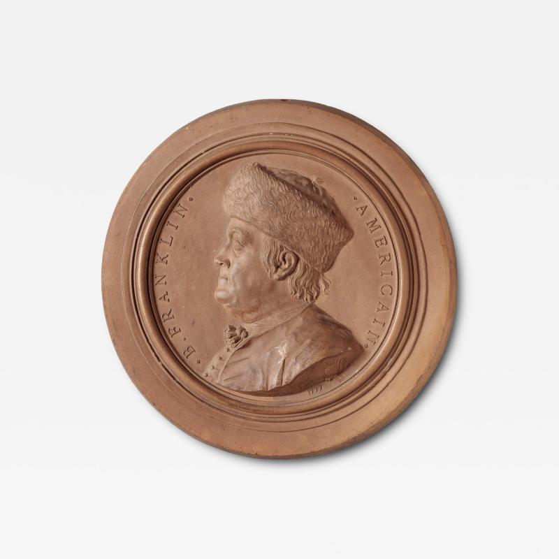 Jean Baptiste Nini MEDALLION OF BENJAMIN FRANKLIN