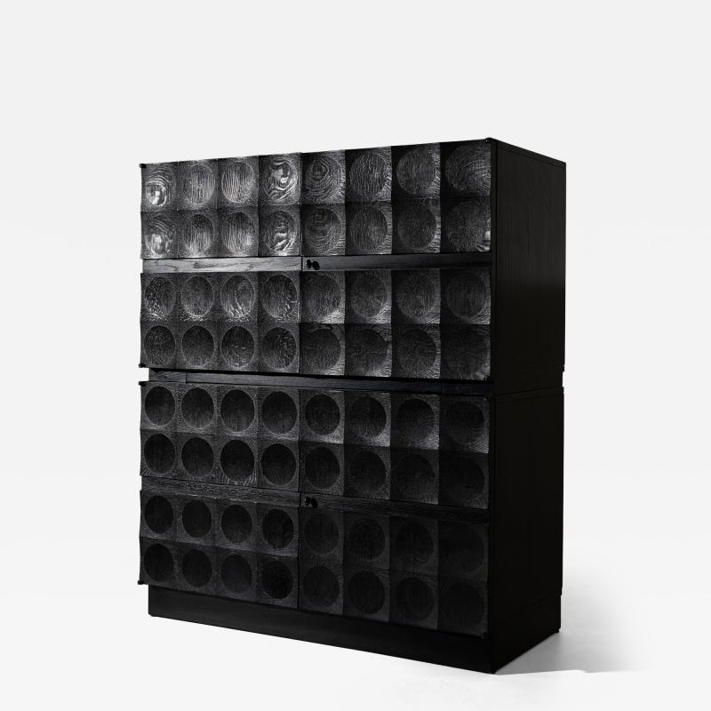 Jean Batenburg Brutalist Cabinet by J Batenburg Belgium 1970s