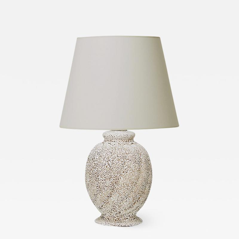 Jean Besnard Besnard style table lamp in crisp glaze