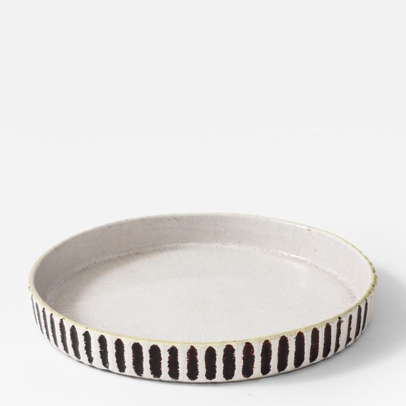 Jean Besnard Jean Besnard White Ceramic Low Dish France 1934 signed JB Dated 1934