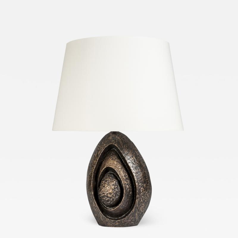 Jean Claude Dresse Sculptural Bronze lamp by Jean Claude Dresse