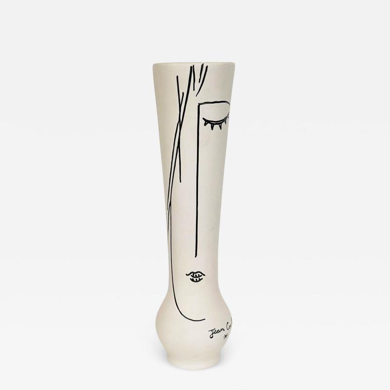 Jean Cocteau Rare Jean Cocteau Tall Vase Edition Atelier Madeline Jolly 