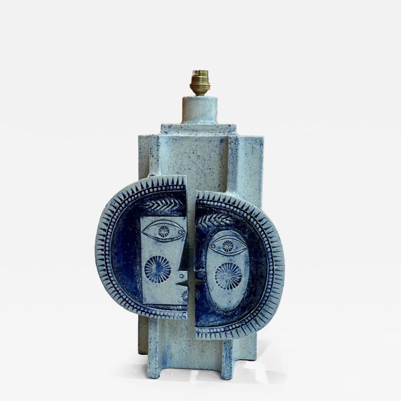 Jean Derval Ceramic table lamp by Roger Capron and Jean Derval France 1960s
