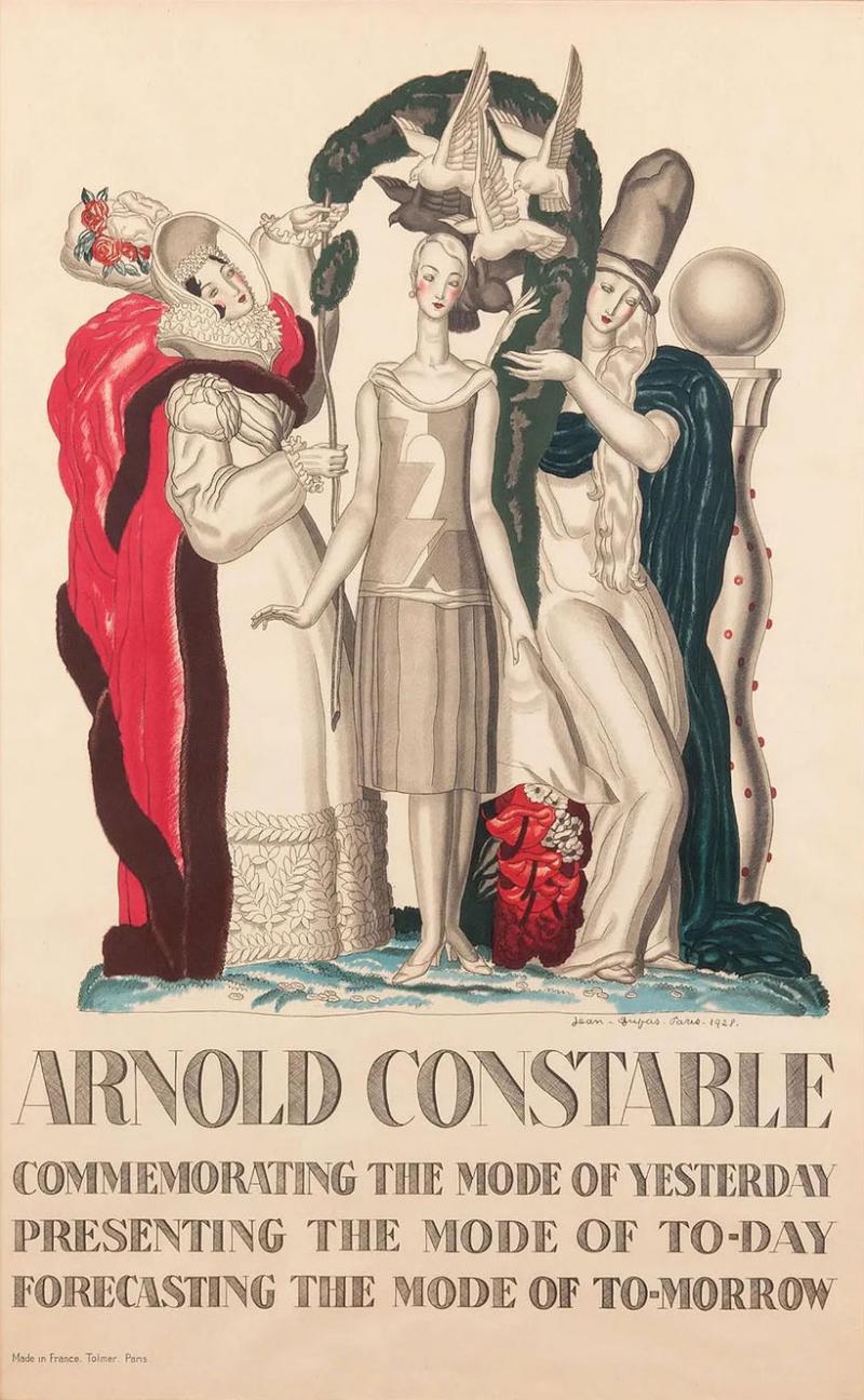 Jean Dupas JEAN DUPAS ADVERTISING LITHOGRAPH IN COLOURS POSTER FOR ARNOLD CONSTABLE