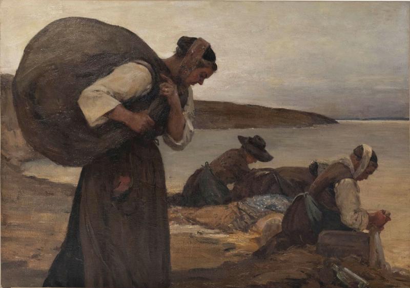 Jean Francois Millet Large 19th Century French Oil Painting