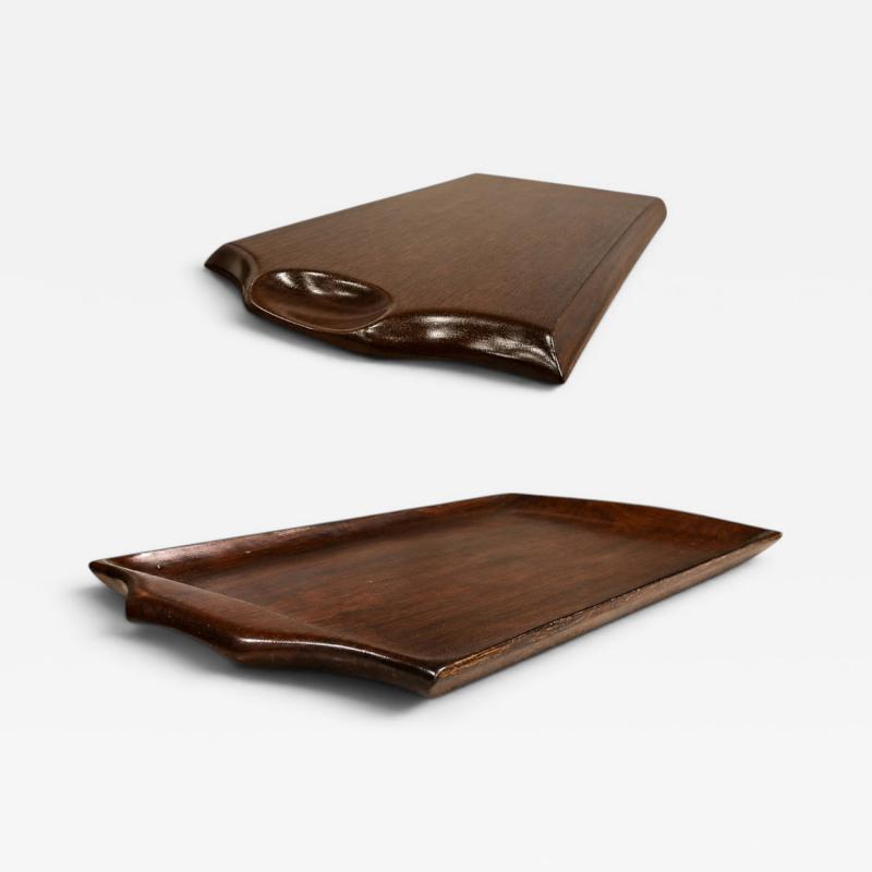 Jean Gillon Brazilian Modern Serving Tray in Jacarand by Jean Gillon for WoodArt
