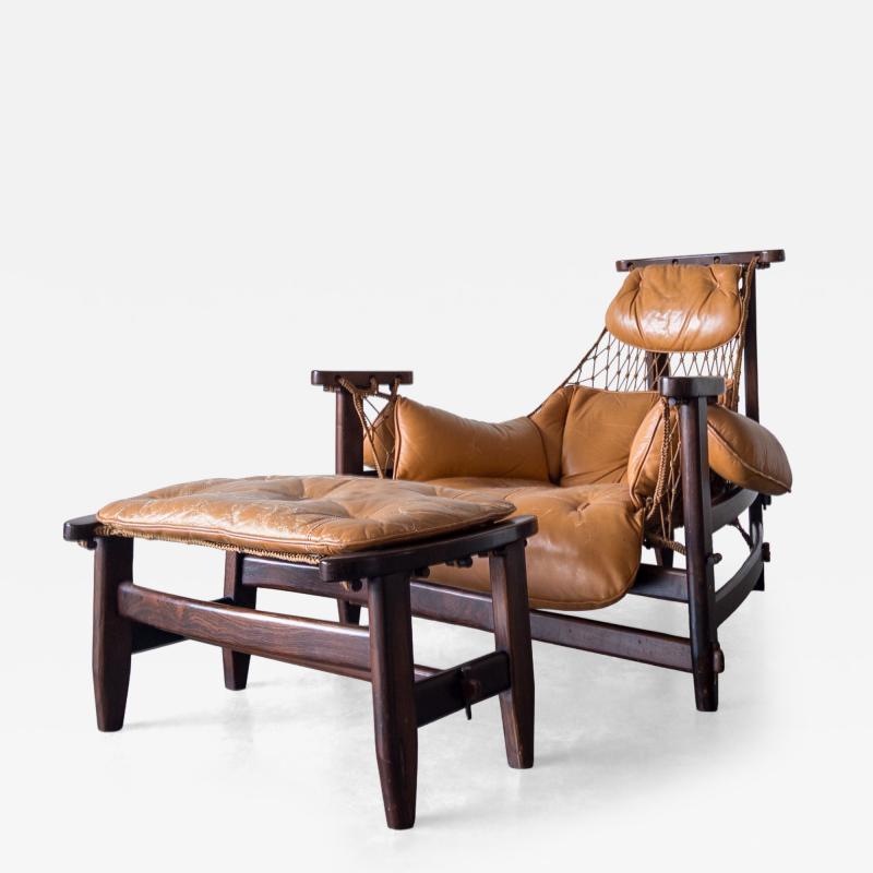 Jean Gillon Jangada Chair Ottoman by Jean Gillon for Italma Wood Art