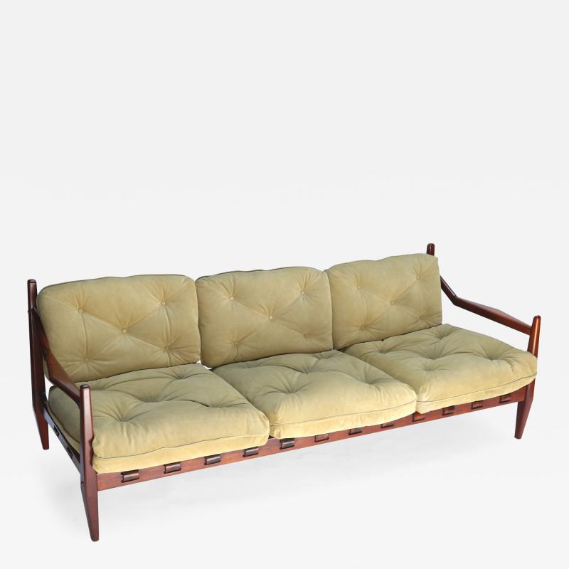 Jean Gillon Jean Gillon 1960s Brazilian Jacaranda Three Seat Sofa