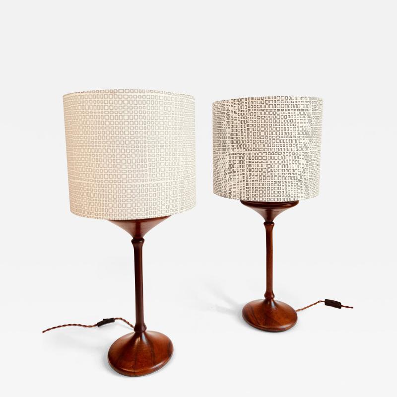 Jean Gillon Pair of Table Lamps with Shades