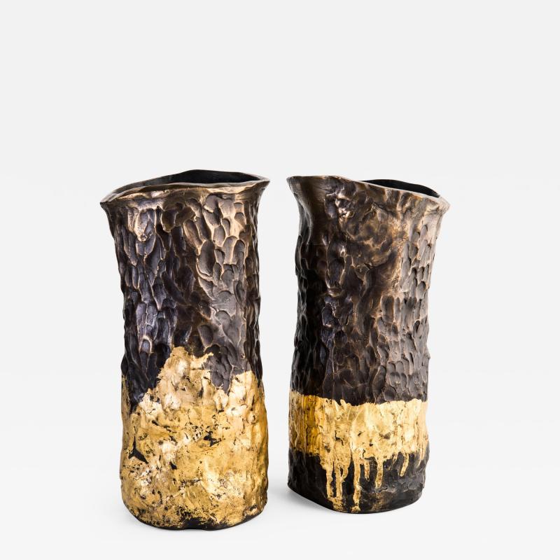 Jean Grisoni PIETRA GOLD VASE