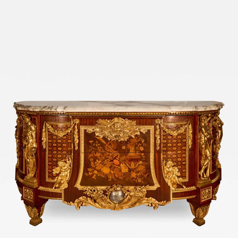 Jean Henri Riesener A 19TH CENTURY FRENCH ORMOLU MOUNTED COMMODE AFTER JEAN HENRI RIESENER