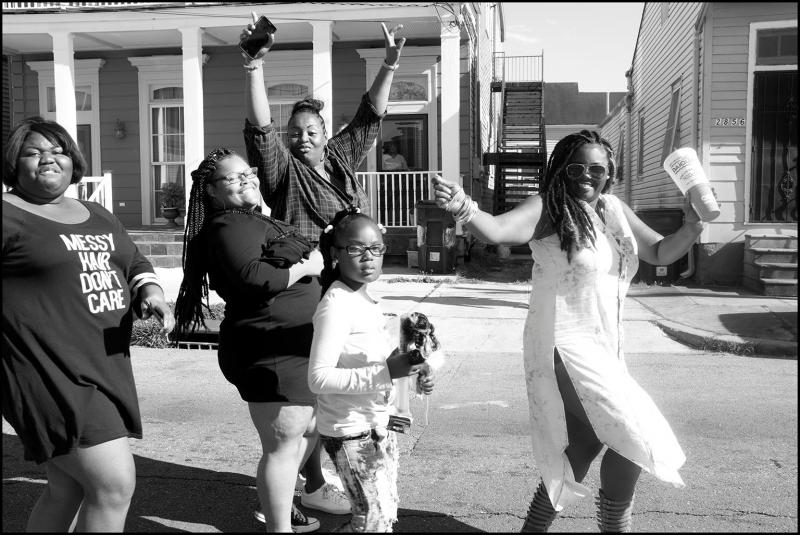 Jean Luc Fievet 2016 New Orleans Black and White Photograph of New Orleans Festivity