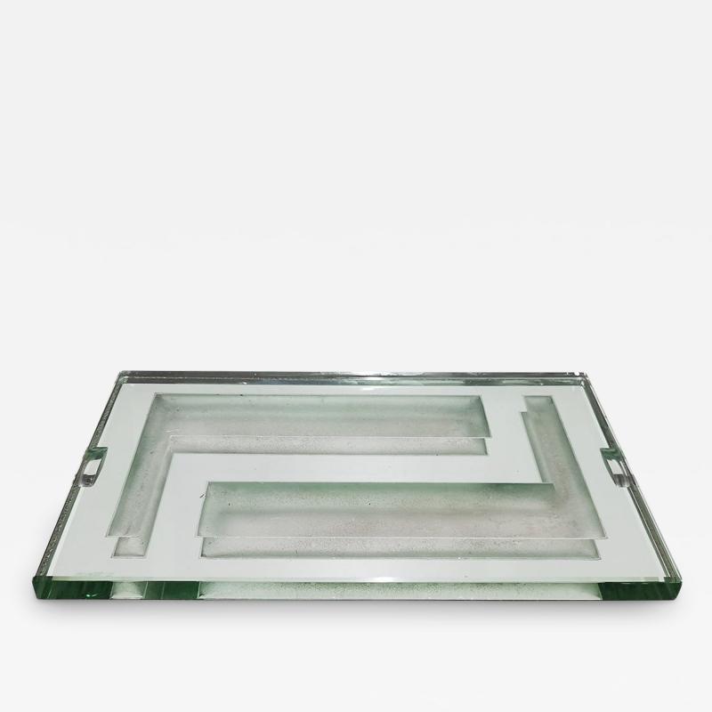 Jean Luce Mirrored and sanded Saint Gobain glass centre piece