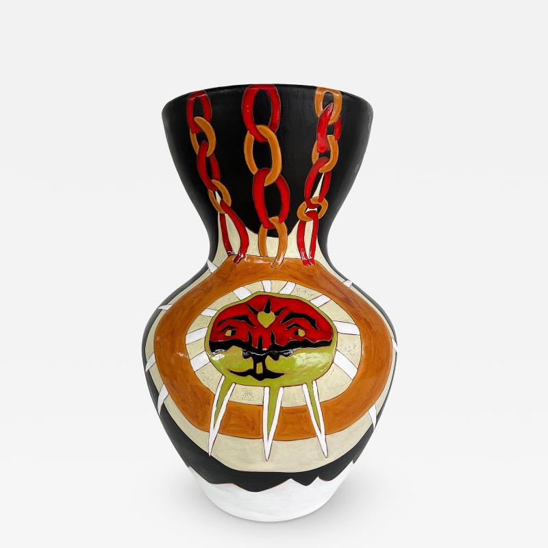 Jean Lurcat Jean Lurc at Monumental French Jean Lurcat Enameled Ceramic Vase 13 25 Signed on Base