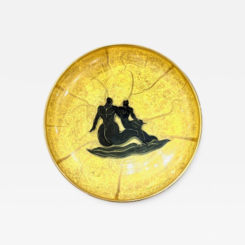 Jean Mayodon Yellow Ceramic bowl by Jean Mayodon