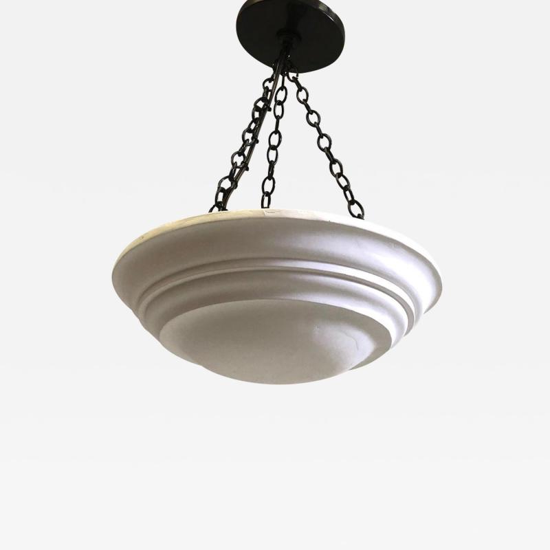 Jean Michel Frank 2 French Modern Neoclassical Plaster Pendants Flush Mounts Jean Michel Frank