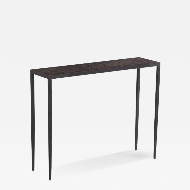 Jean Michel Frank A Mica Wrought Iron Console Table in the manner of Jean Michel Frank 