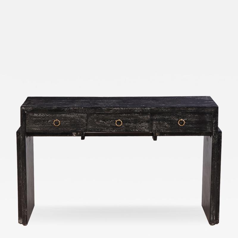 Jean Michel Frank A Minimalist Art Deco style Dark Cerused Oak Writing Desk 