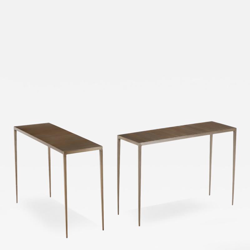 Jean Michel Frank A Pair of Iron Console Tables in the manner of Jean Michel Frank 