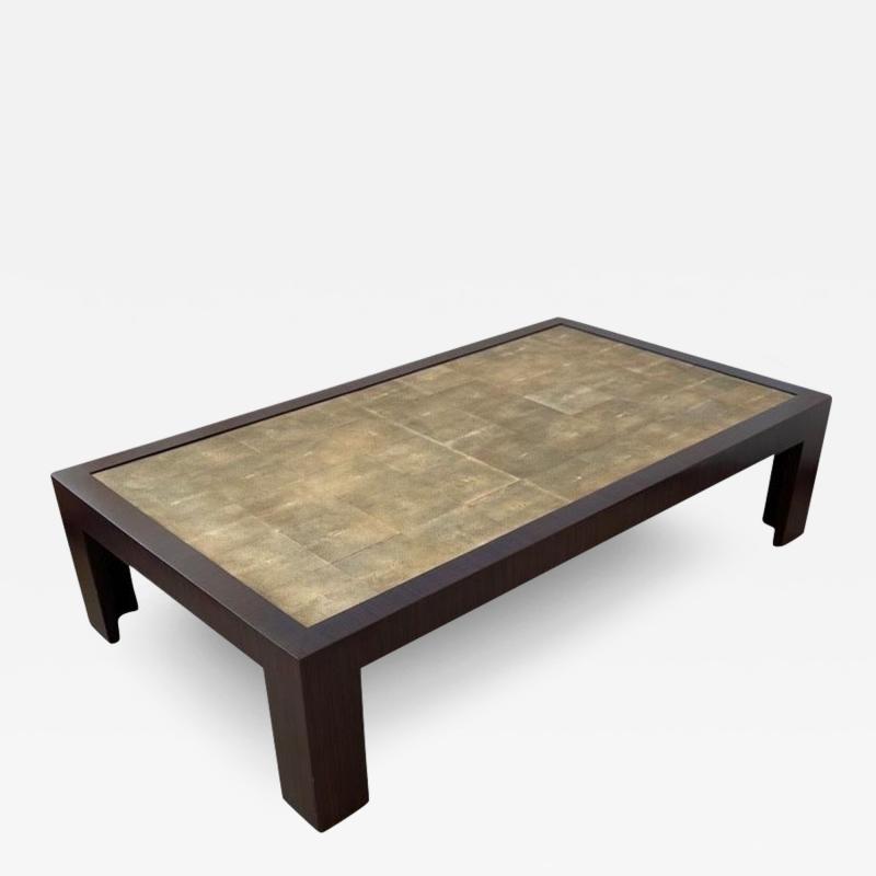 Jean Michel Frank Art Deco Style Rosewood and Shagreen Coffee Table