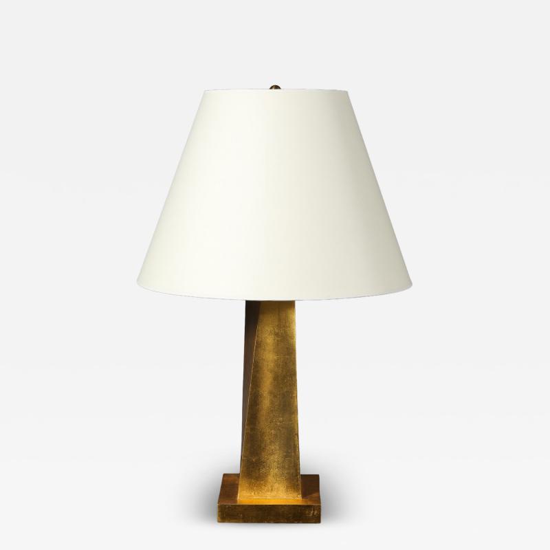 Jean Michel Frank Contemporary Gilt Coade Stone Lamps in the Style of Jean Michel Frank