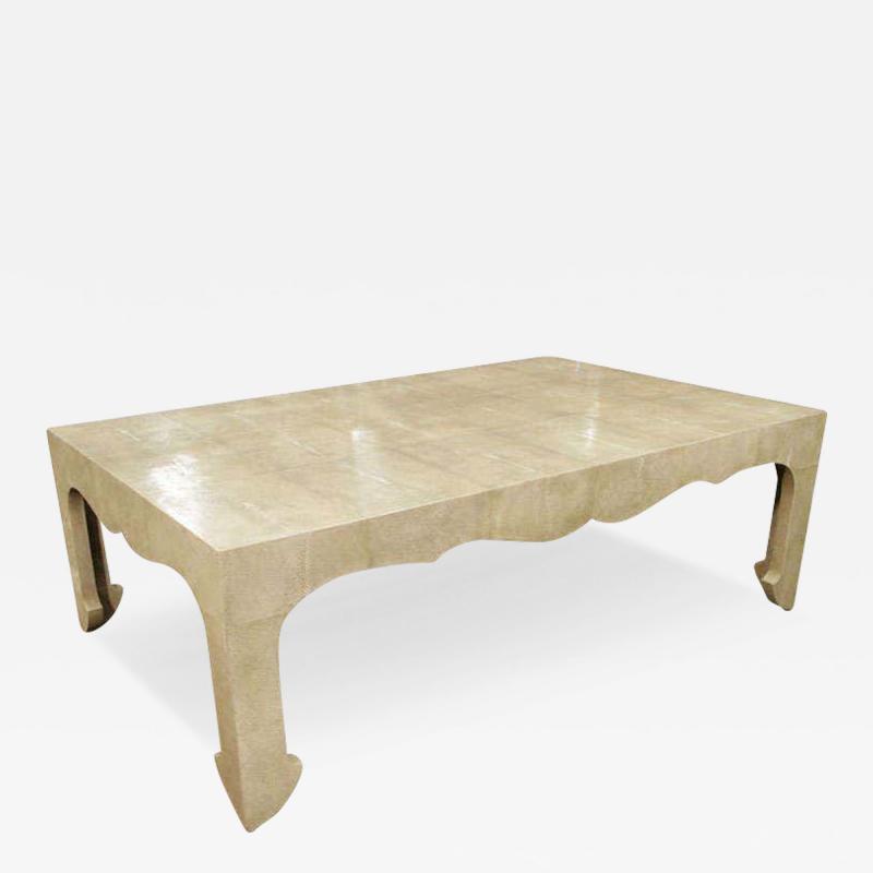 Jean Michel Frank Custom Cocktail Table in Genuine Shagreen