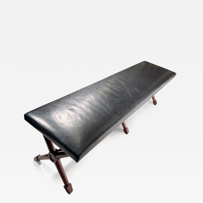 Jean Michel Frank EXCEPTIONAL MODERNIST X FORM BENCH IN THE MANNER OF JEAN MICHEL FRANK