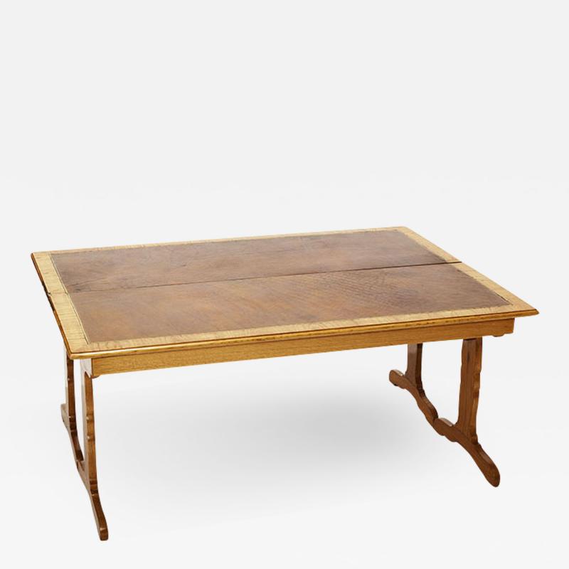 Jean Michel Frank Expanding Tric Trac Coffee Table in Oak by Jean Michel Frank