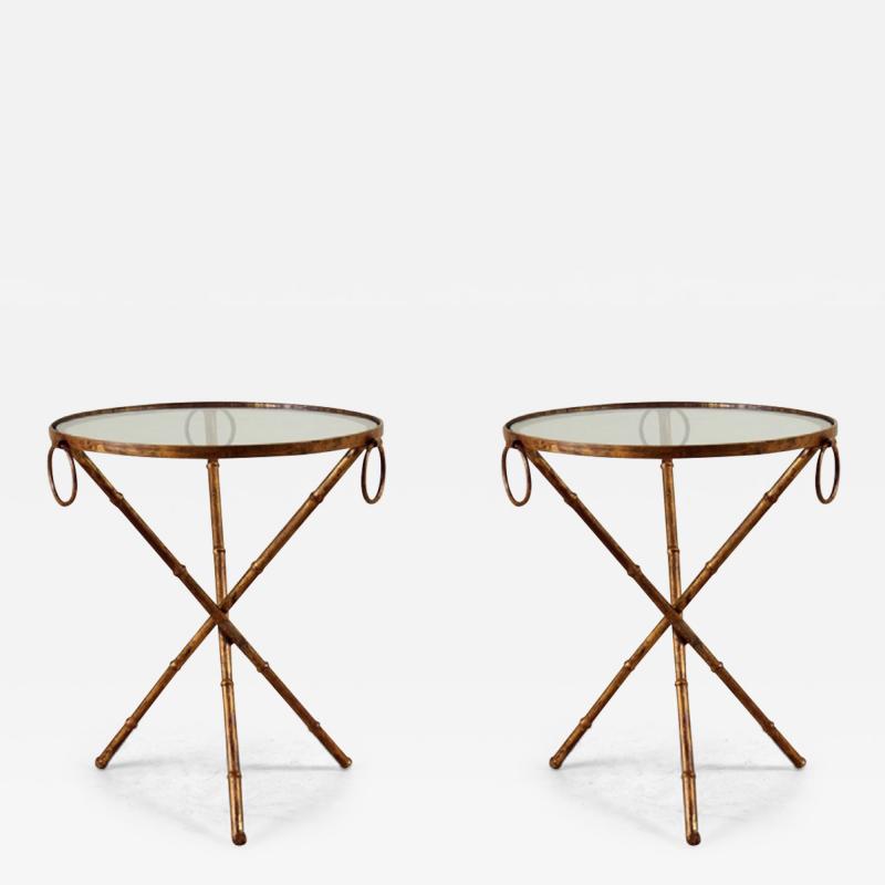 Jean Michel Frank Jean Michel Frank style pair of small side tables