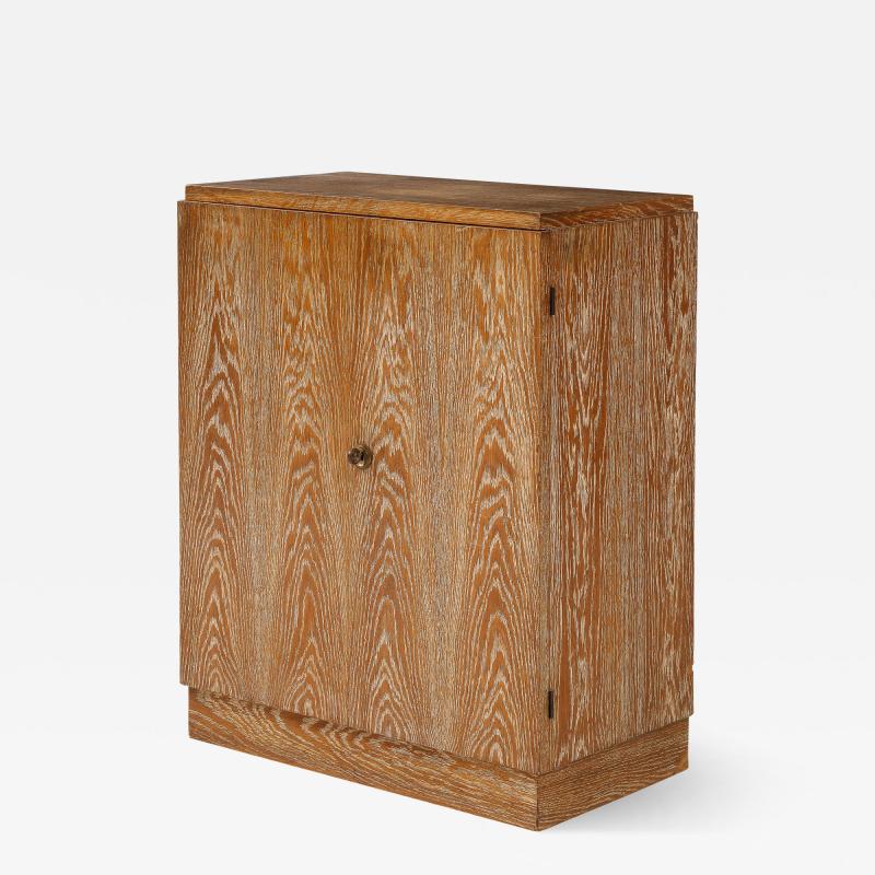 Jean Michel Frank Modernist Limed Oak Cabinet France c 1930 40
