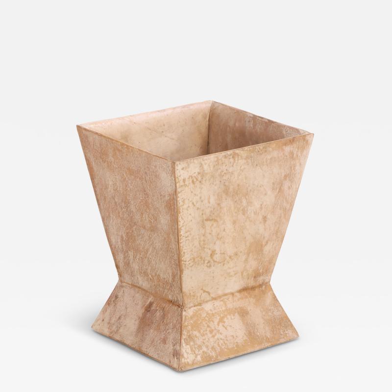 Jean Michel Frank Parchment Covered Waste Basket in the manner of Jean Michel Frank