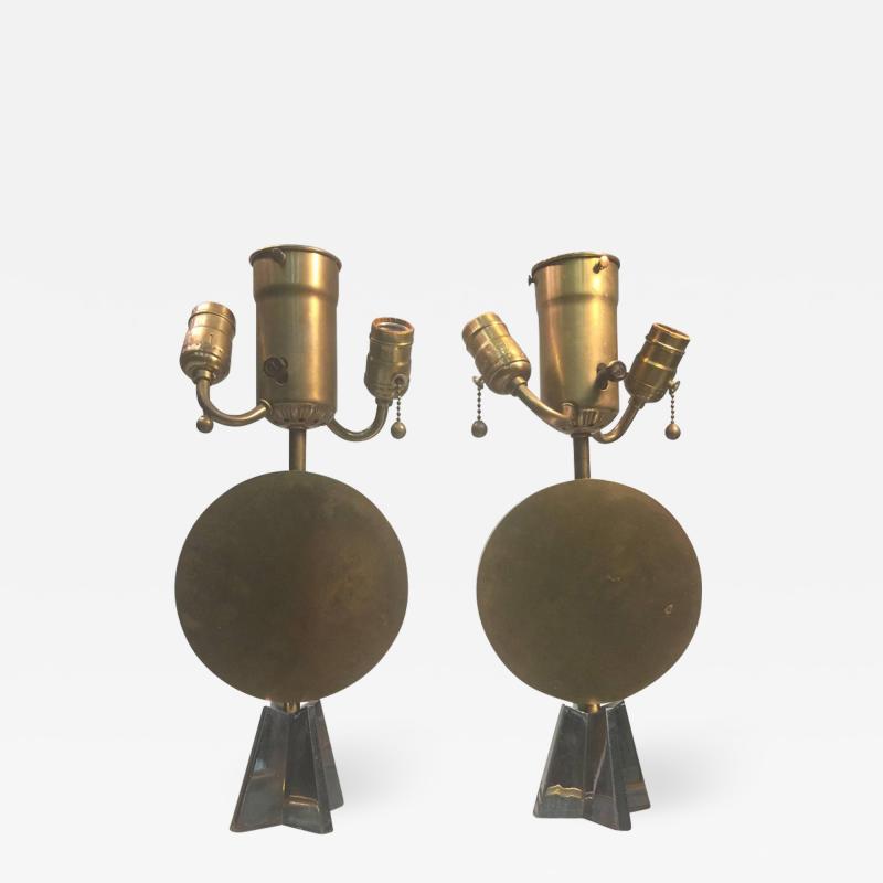 Jean Michel Frank RARE ART DECO DISC AND STAR LAMPS AFTER JEAN MICHEL FRANK