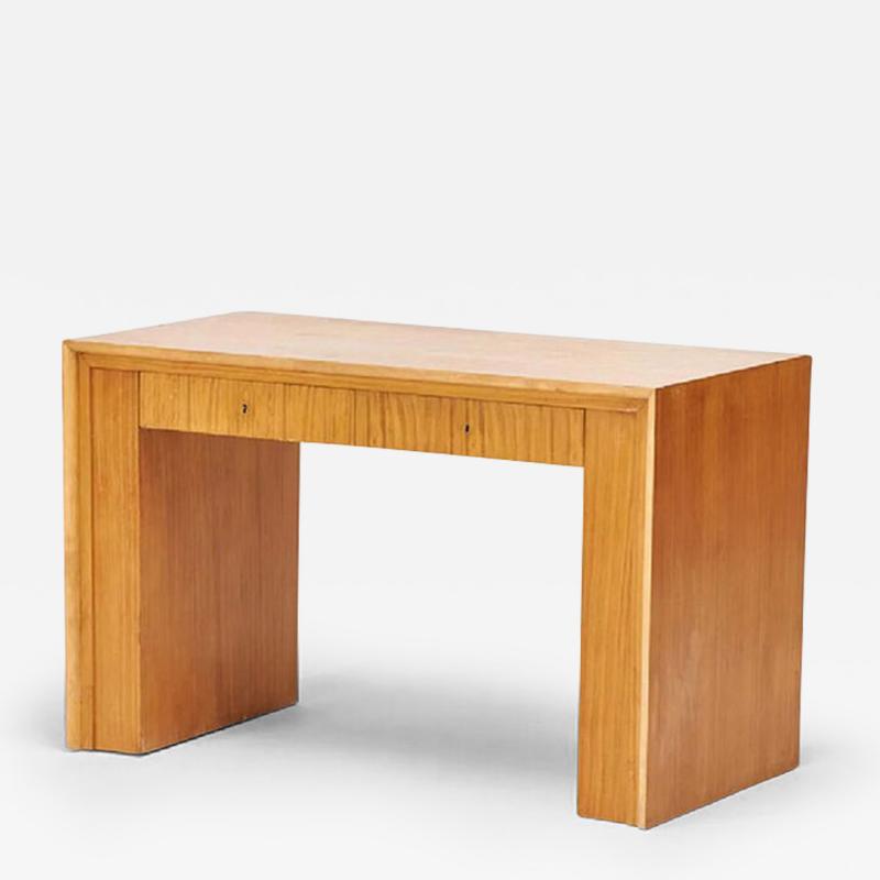 Jean Michel Frank SYCOMORE TWO DRAWER WRITING DESK ATTRIBUTED TO JEAN MICHEL FRANK