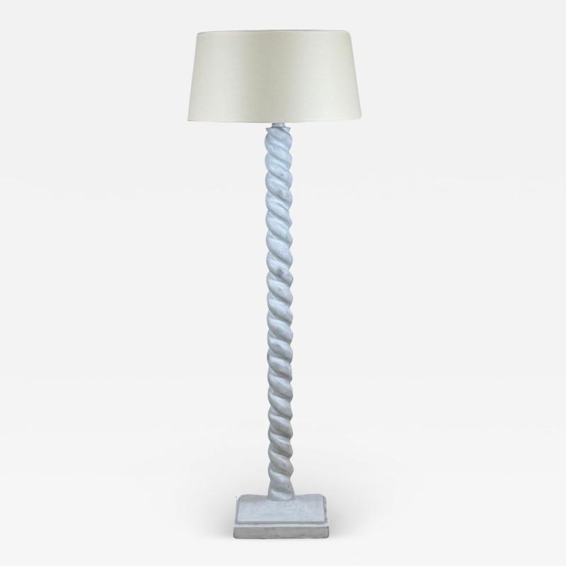 Jean Michel Frank Torsade Plaster Floor Lamp in the style of Jean Michel Frank